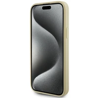 Guess GUHCP15MPS4DGPD iPhone 15 Plus 6.7" auksinis/auksinis kietas dėklas telefonui Strass Metal Logo