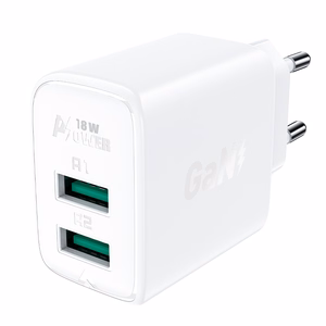 "Acefast" įkroviklis 2x USB 18W QC 3.0, AFC, FCP baltas (A33 baltas)
