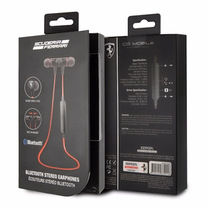 Ferrari FESEPRCB Bluetooth Wireless Headphones - Red and Black