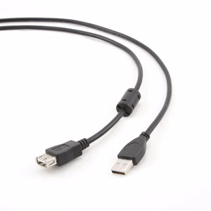Gembird 1.8m USB 2.0 A M/FM USB laidas USB A juodas