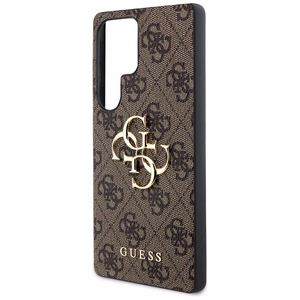 Guess Big 4G Logo Classic Logo dėklas telefonui Samsung Galaxy S25 Ultra rudas