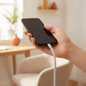Laidas USB C į USB C Forcell F-Energy QC4.0 PD 5A 100W Cafule Flat 1,2m CCFN23 baltas