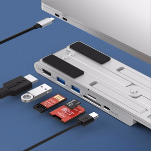 Nešiojamo kompiuterio stovas CHOETECH su 7 prievadų USB Type-C šakotuvu