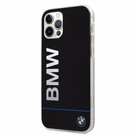 BMW Hardcase Signature Printed Logo Dėklas skirtas iPhone 12 / 12 Pro - juodas