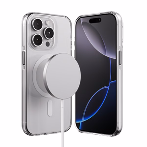 Crong Clear MAG Pro MagSafe dėklas, skirtas iPhone 15 Pro, skaidrus