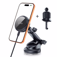 "Tech-Protect V9 MagSafe 25W Qi 2.2 automobilinis įkroviklis - juodas