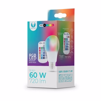 LED Bulb E27 A60 RGB + baltas 9W + RC Forever Light