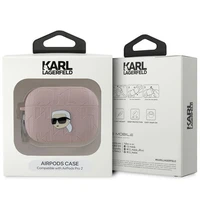 Karl Lagerfeld Monograma Karl galvos dėklas AirPods Pro 2 - rožinė