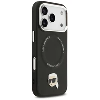 Karl Lagerfeld Karl Pin Magnetinis dėklas telefonui iPhone 17 Pro Max - Juodas