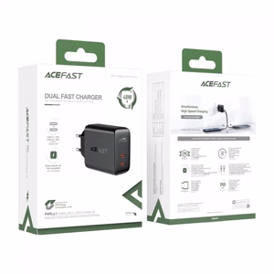 Acefast įkroviklis 2x USB Type C 40W, PPS, PD, QC 3.0, AFC, FCP juodas (A9 juodas)