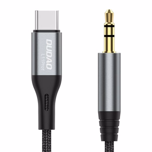 Audio kabelis Dudao L11ProT USB-C to 3.5mm 1.0m juodas
