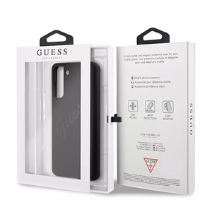 Dėklas telefonui Guess GUHCS21MLSVSBK S21+ G996 juodas/juodas kietasis dėklas Script Vintage