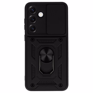 Dėklas telefonui Slide Camera Armor Samsung Galaxy S25 juodas