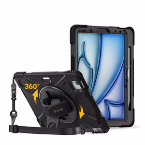 Crong Defender Plus rugged case for iPad Air 11-inch (M2/M3/M4, 2024–2026), iPad Air 10.9-inch (generations 4/5) and iPad Pro 11-inch (2021/2022), black