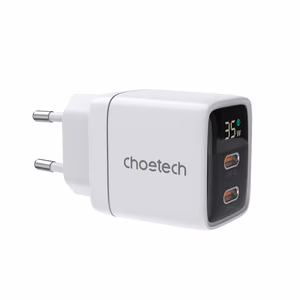 Įkroviklis CHOETECH GaN 2xUSB-C: 35W, PD