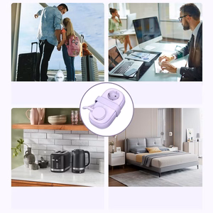 Orico AP3 20W GaN 5in1 maitinimo blokas 2x AC + 2x USB-A + 1x USB-C - violetinis
