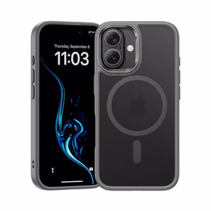 Benks Magnētinis Mist dėklas su metalo rėmu iPhone 16 pilkas