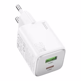 Įkroviklis Hoco USB A + USB C QC3.0 PD 3A 20W N41 baltas