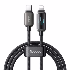 Кабель Mcdodo CA-2630 USB-C на Lightning 36W с LED-дисплеем 1,2 м
