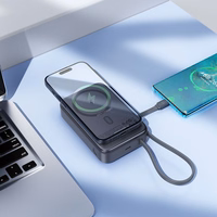 Išorinė baterija Power Bank Hoco Q44A 45W Magnetic 20000mAh juoda