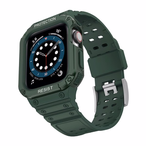 Protect Strap Band for Apple Watch 38/40/41mm Armored Case Strap - Green