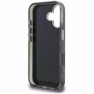 Karl Lagerfeld IML Aquarelle Karl & Choupette & Logo iPhone 16 deklas - juodas