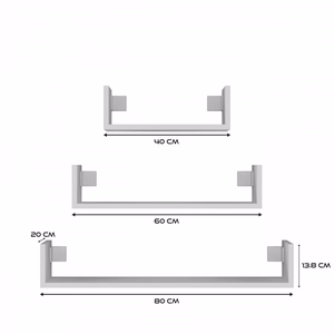 Top E Shop Mobi 3P – wall-mounted floating shelf, white