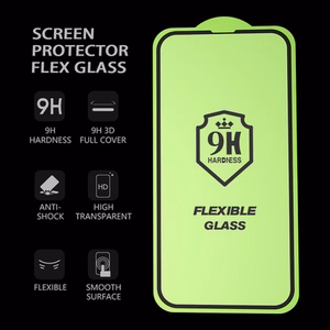 LCD apsauginis stikliukas Bestsuit Flexible Hybrid Glass 5D Apple iPhone XS Max/11 Pro Max pritaikytas dėklui juodas
