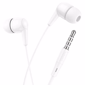 HOCO laidinės ausinės Jack 3,5 mm su mikrofonu M97 balta