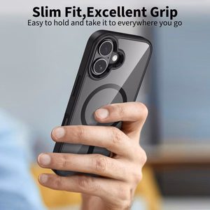 Tech-Protect MagMat Magnetinis dėklas telefonui iPhone 17 - Skaidrus juodas