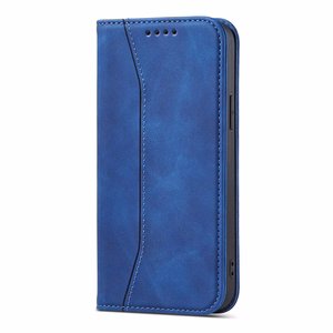Magnet Fancy Case dėklas iPhone 14 Pro Max su flip cover wallet stand - mėlynos spalvos
