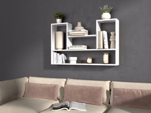 BILBAO 4P hanging rack 100x16x60 cm, white