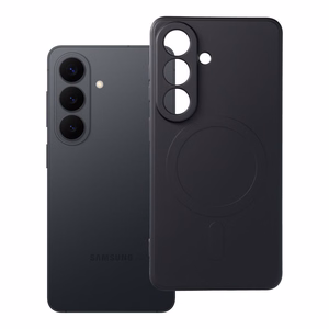 Silikoninis magnetinis dėklas, suderinamas su MagSafe, skirtas Samsung S26 Pro, juodas