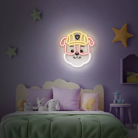 Hanging neon LED Paw Patrol on plexiglass - Rubble OW-130446
