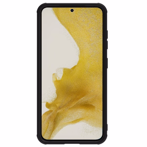 Nillkin CamShield Leather S dėklas telefonui Samsung Galaxy S23+ su kameros dangteliu juodas