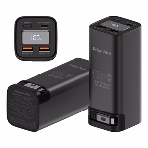 Kruger&Matz ličio jonų išorinė baterija su QC ir PD, 20000 mAh, 100 W