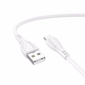 Borofone laidas BX121 Energy - USB į Micro USB - 2,4A 1 metras baltas