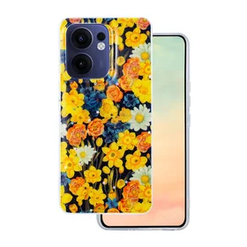 Glow Glam dėklas telefonui Oppo Reno 13F 5G (Global) / 13FS 5G oranžinis