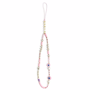 Guess Beads Shell GUSTSHPP riešo dirželis telefonui su karoliukais, rožinis
