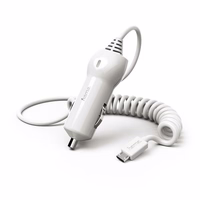 HAMA Automobilinis įkroviklis MICRO USB 12V 2.4A (baltas)