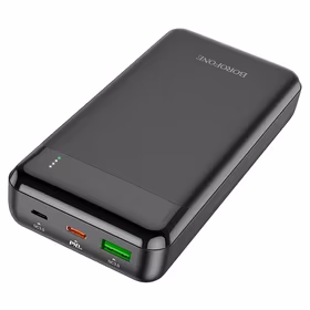 Išorinė baterija Power Bank Borofone BJ19A Type-C PD 20W+Quick Charge 3.0 20000mAh juoda