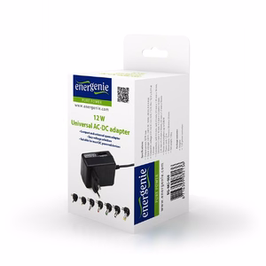 EnerGenie EG-MC-008 – universalus AC/DC maitinimo adapteris, 12 W, juodas
