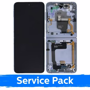 LCD ekranas suderinamas su Samsung F721 Z Flip4 (INNER) su rėmeliu / Mėlynas / (Service Pack)