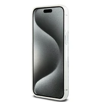 DKNY Skystas blizgučių daugialogotipis dėklas telefonui iPhone 15 Pro Max - balta