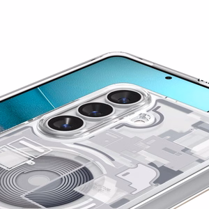 Spigen Ultra Hybrid Mag MagSafe Dėklas for Samsung Galaxy S26 Zero One - Clear and baltas