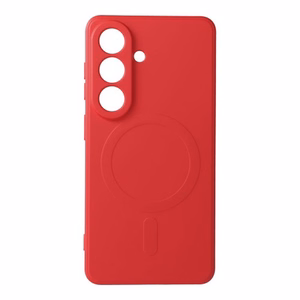 Silikoninis magnetinis dėklas telefonui, suderinamas su MagSafe, skirtas SAMSUNG S26 Edge, raudonas