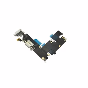 Lanksčioji jungtis skirta iPhone 6 Plus audio ir įkrovimo kontaktų, su mikrofonu šviesiai pilka naudota ORG