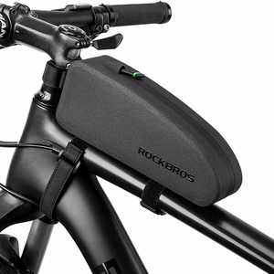 Rockbros AS-019-1 neperšlampamas dviračio rėmo krepšys, 1.6 l - juodas