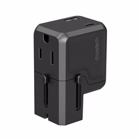 Choetech PD6038 USB-C USB-A PD 20W kelioninis įkroviklis USA EU UK AU - juodas