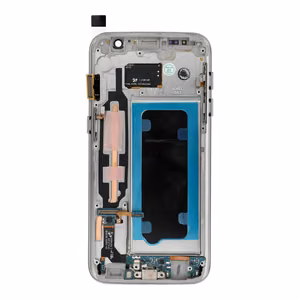 FixCell ekranas LCD SAMSUNG S7 su rėmeliu auksinis (refurb)